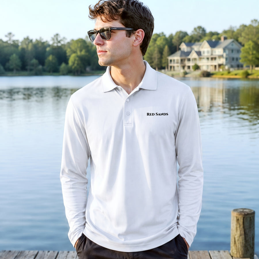 Custom Men's Performance Polos - Long Sleeve