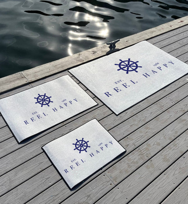 Custom Modern Ship Wheel Dock Mat