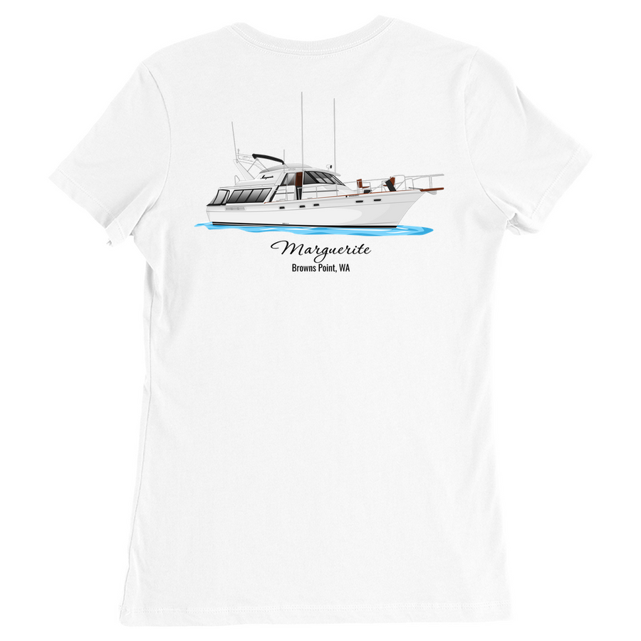 Women's Cotton Custom Boat T-Shirts - Short Sleeve