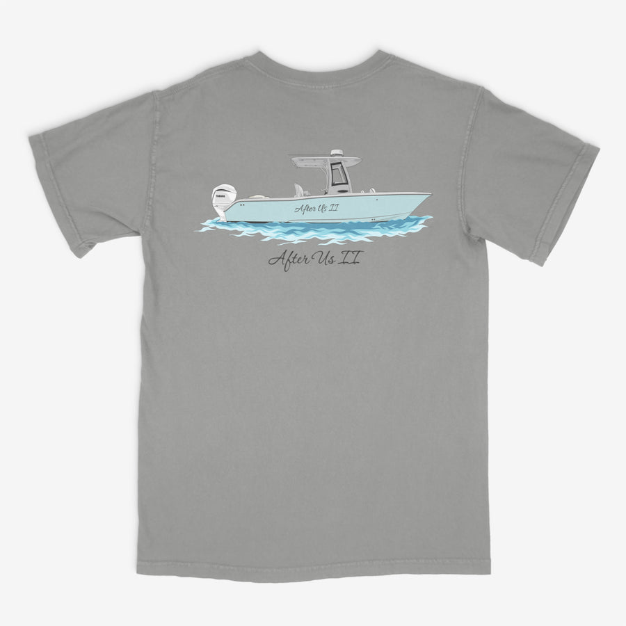 Custom Cotton Boat T-shirts with Front Pocket Grey / L