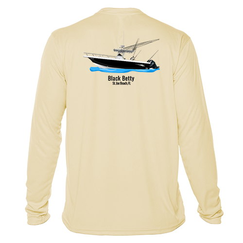 Custom Boat Image Performance Shirt for Boating Captain Shirt
